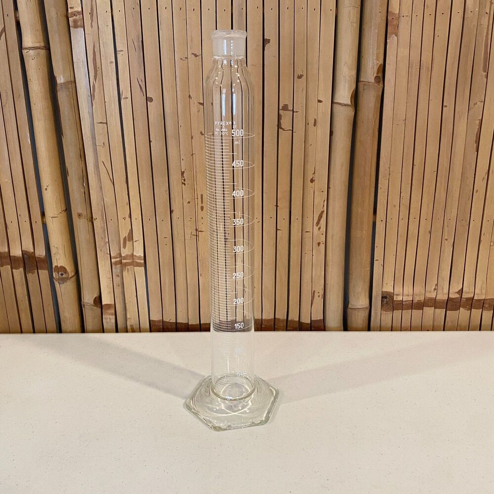 Pyrex USA 500 mL Graduated Cylinder TC 20°C No. 2982 Borosilicate Glass